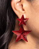 Paparazzi Earring PREORDER - Patriotic Promise - Red
