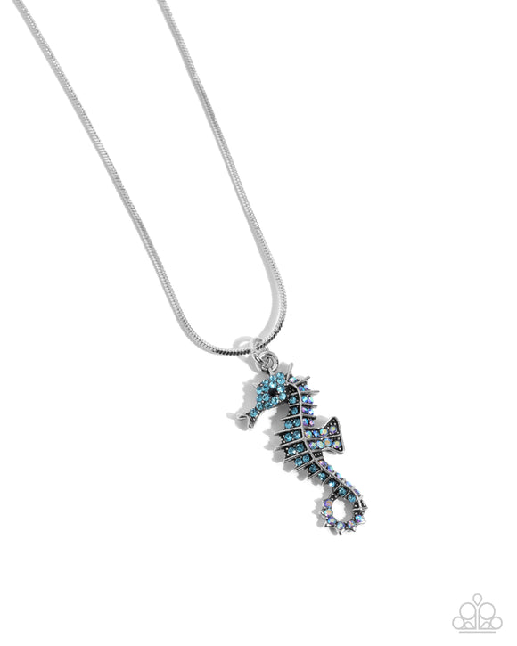 Paparazzi Necklace - Seahorse Shanty - Blue