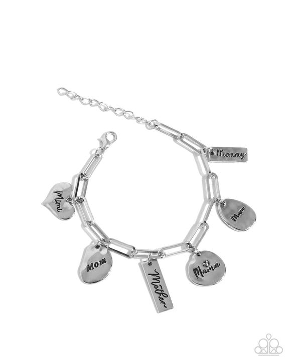 Paparazzi Bracelet PREORDER - First-Time Mom - Silver