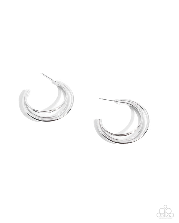 Paparazzi Earring - Curly Charisma - Silver