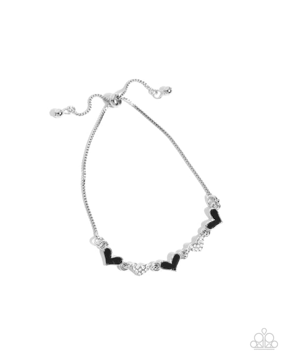 Paparazzi Bracelet - Heart-struck Hype - Black
