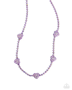 Paparazzi Necklace - Homecoming Hearts - Purple