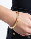 Paparazzi Bracelet PREORDER - Stubborn Simplicity - Gold