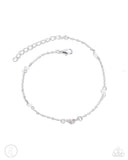 Paparazzi Anklet - Ladylike Loop - White