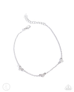 Paparazzi Anklet PREORDER - Love Me Hopeless - White