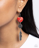 Paparazzi Earring - Free-Spirited Fame - Red