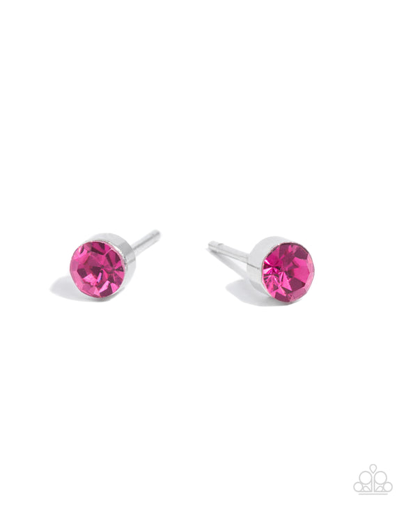 Paparazzi Earring PREORDER - Logical Light - Pink