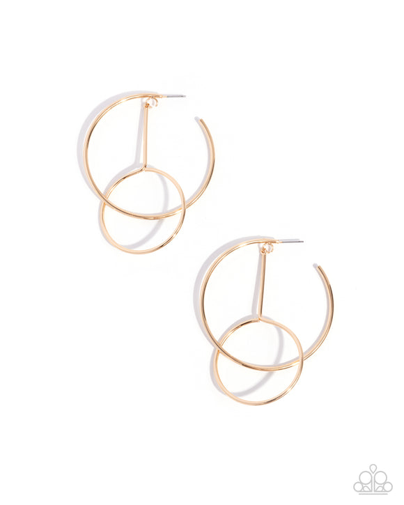 Paparazzi Earring - Dreaming of Hoops - Gold