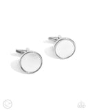 Paparazzi Cuff Links - Circular Career - White