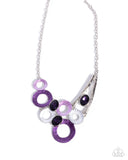 Paparazzi Necklace - Compelling Circles - Purple