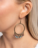 Paparazzi Earring - Hooped Hello - Brass
