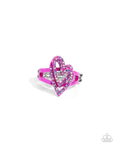 Paparazzi Ring PREORDER - Hybrid Heart - Pink