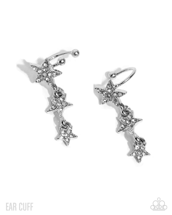 Paparazzi Earring - Stellar Surge - White
