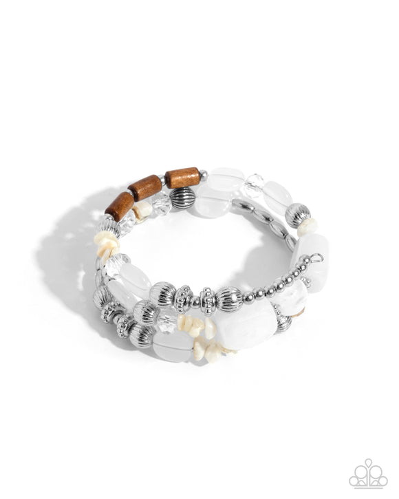 Paparazzi Bracelet - Feeling Alive - White