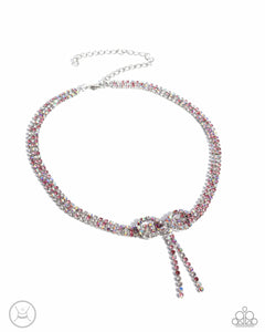 Paparazzi Necklace - Buckingham Bow - Pink Choker LOP
