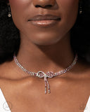 Paparazzi Necklace - Buckingham Bow - Pink Choker LOP