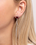 Paparazzi Earring PREORDER - Simply Smitten - Red