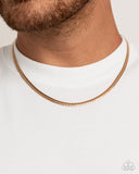 Paparazzi Necklace - CURB the Peace - Gold