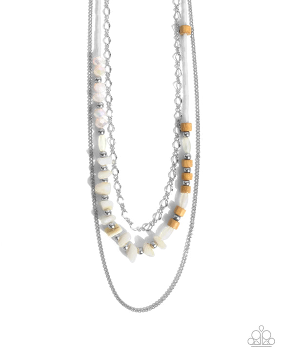 Paparazzi Necklace - Eclectic Effort - White
