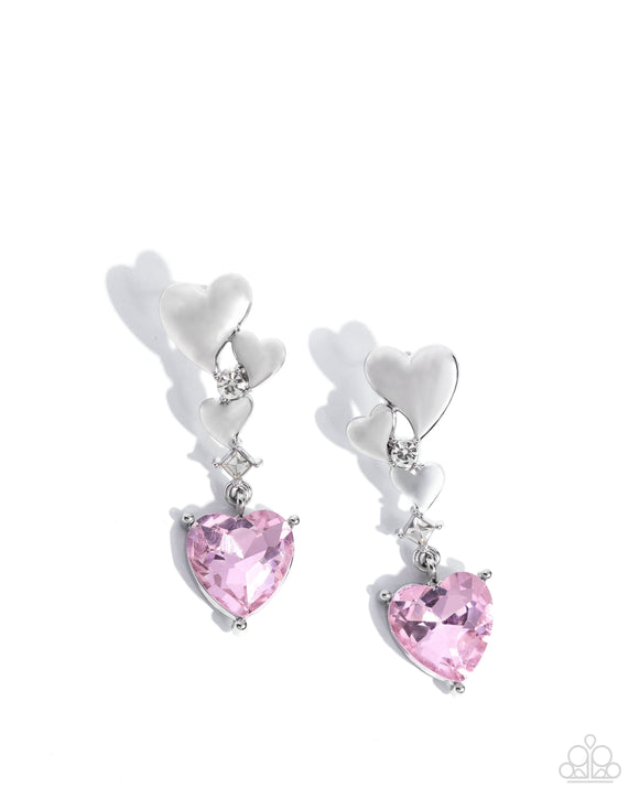 Paparazzi Earring PREORDER - Valentines Vaudeville - Pink