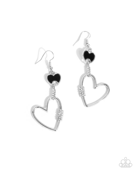 Paparazzi Earring - Eternally Enamored - Black