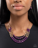 Paparazzi Necklace - Playful Passage - Purple