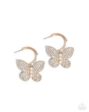 Paparazzi Earring - Butterfly Boundary - Gold