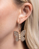 Paparazzi Earring - Butterfly Boundary - Gold