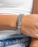 Paparazzi Bracelet - Faceted Facade - Silver