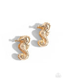 Paparazzi Earring - Sea Horse Statement - Gold
