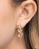 Paparazzi Earring - Sea Horse Statement - Gold