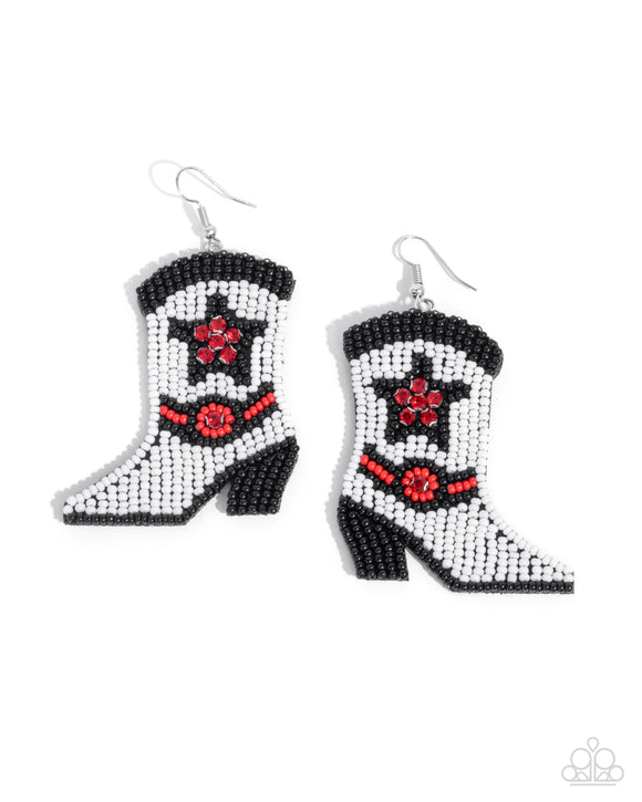 Paparazzi Earring - Beaded Boot - Multi