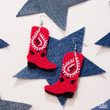 Paparazzi Earring - Western Webbing - Pink