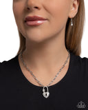 Paparazzi Necklace - Padlock Potential - White