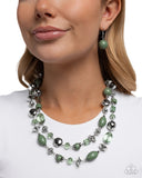 Paparazzi Necklace - Eye-Catching Earnings - Green