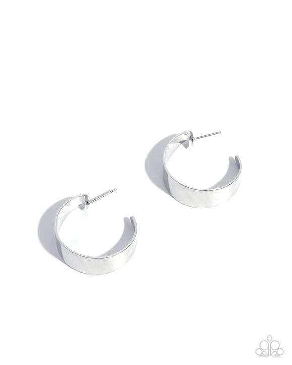 Paparazzi Earring - Sleek Secret - Silver