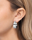 Paparazzi Earring - Sleek Secret - Silver