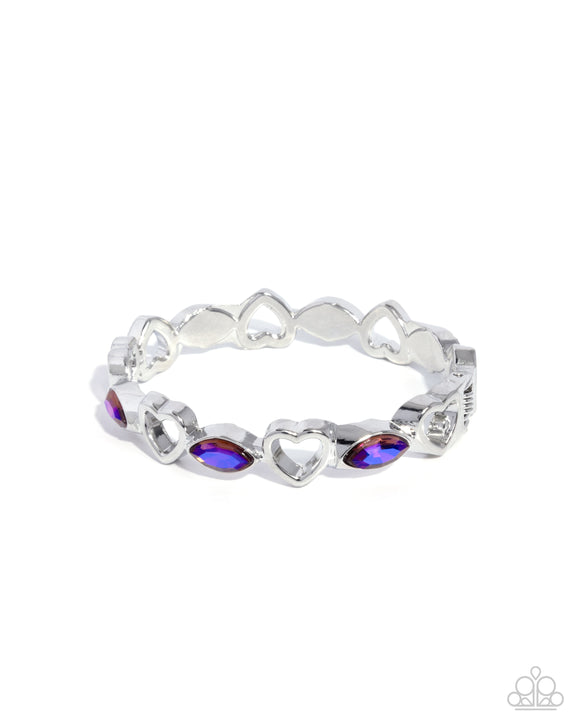 Paparazzi Bracelet - Heartfelt Headline - Purple