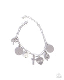 Paparazzi Bracelet - Charm Commitment - White