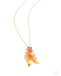 Paparazzi Necklace - Synchronized Swimming - Orange