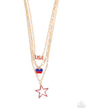 Paparazzi Necklace - Unforgettable USA - Gold