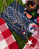 Paparazzi Necklace - Unforgettable USA - Gold