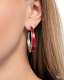 Paparazzi Earring - Painted Prowess - Red