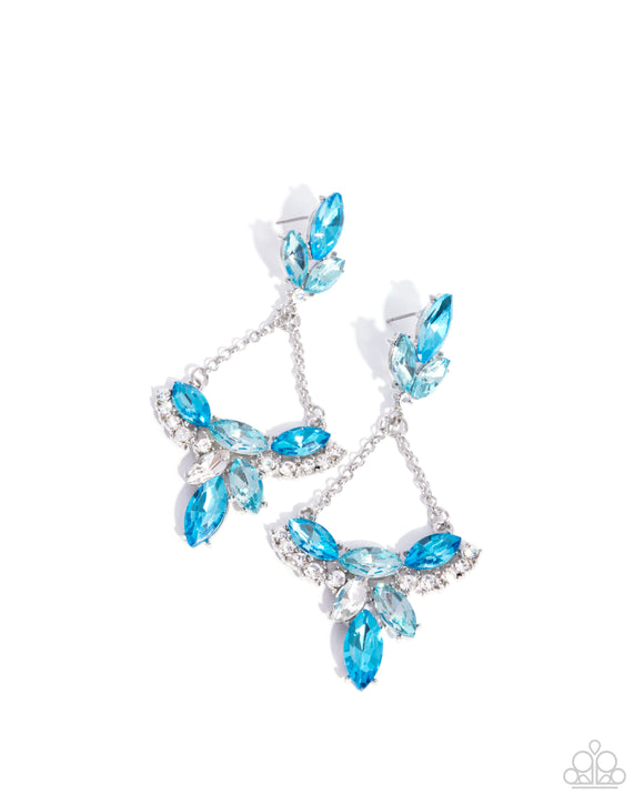 Paparazzi Earring - Carefree Chandelier - Blue