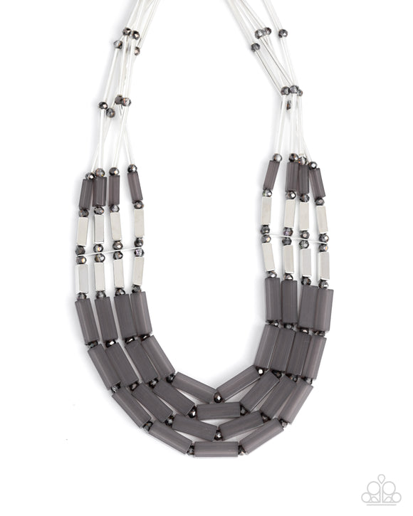 Paparazzi Necklace - Cylindrical Craze - Silver