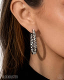Paparazzi Earring - GLITZY By Association - Gunmetal
