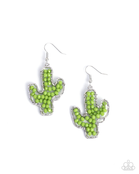 Paparazzi Earring - Cactus Catwalk - Green