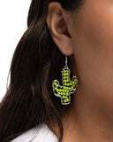Paparazzi Earring - Cactus Catwalk - Green