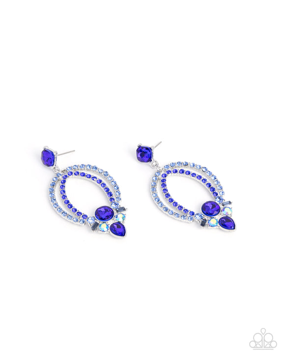 Paparazzi Earring - Karma Knockout - Blue