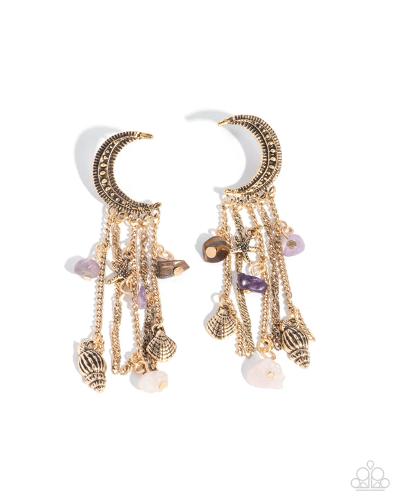 Paparazzi Earring - Crescent Call - Purple